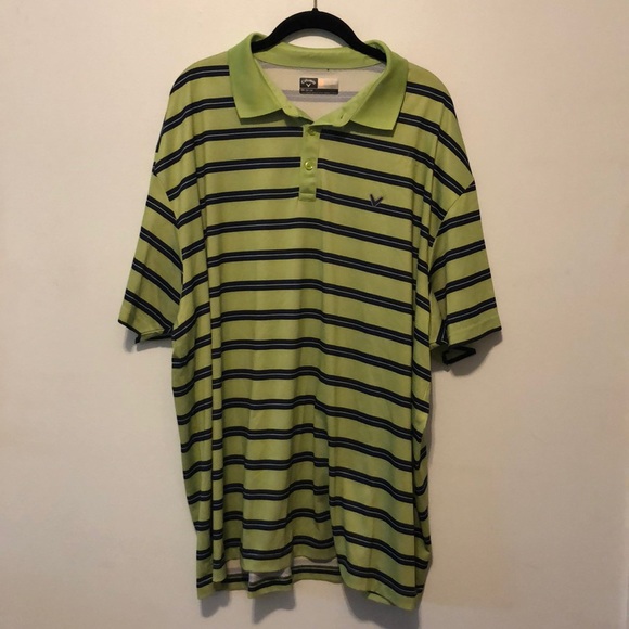 Callaway Other - {Callaway} Green Striped Golf Shirt Size 2X